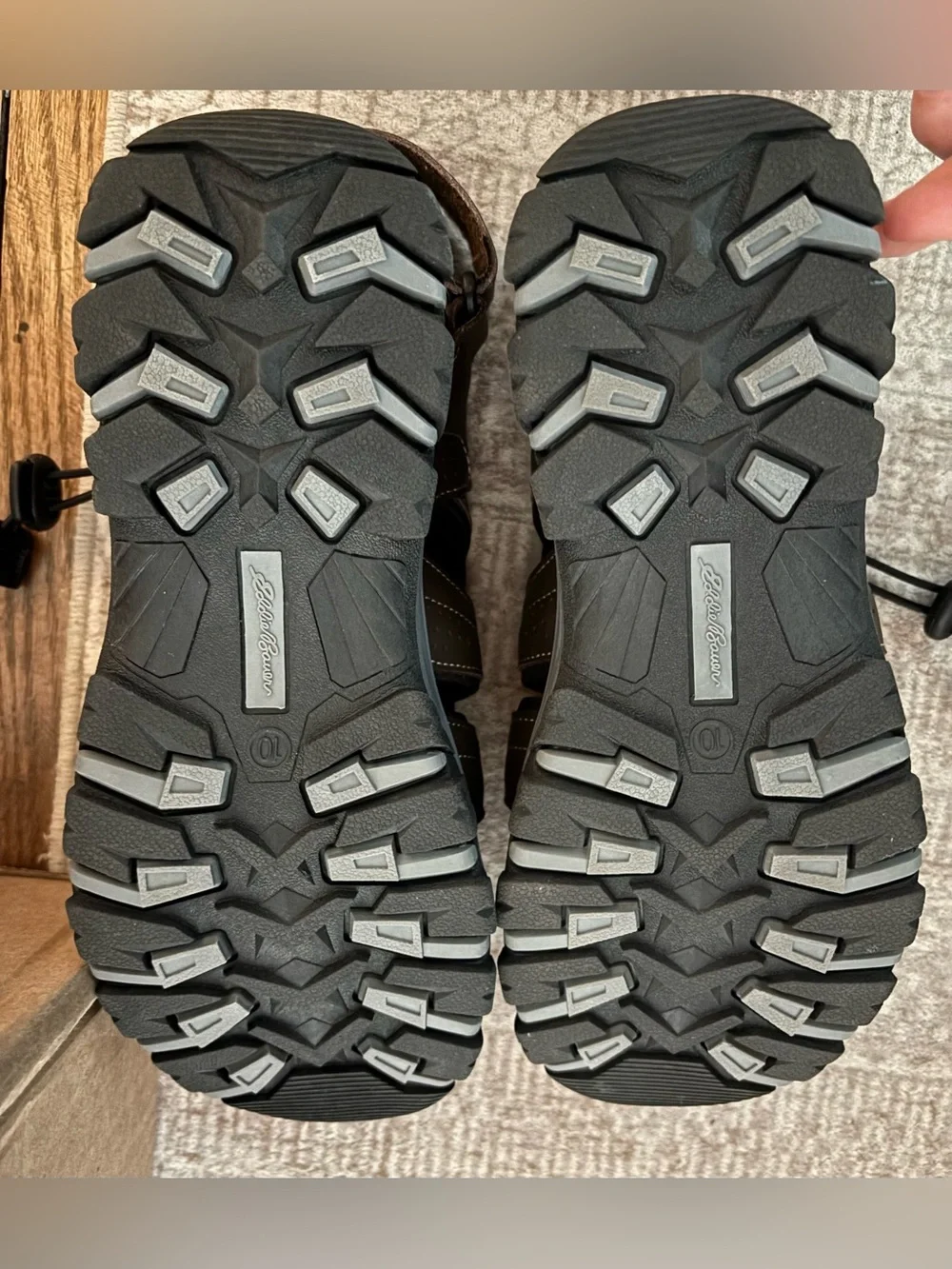 Eddie Bauer Men's Stewart Hiking Leather Sandals 82131 US Size 11M Brown Black